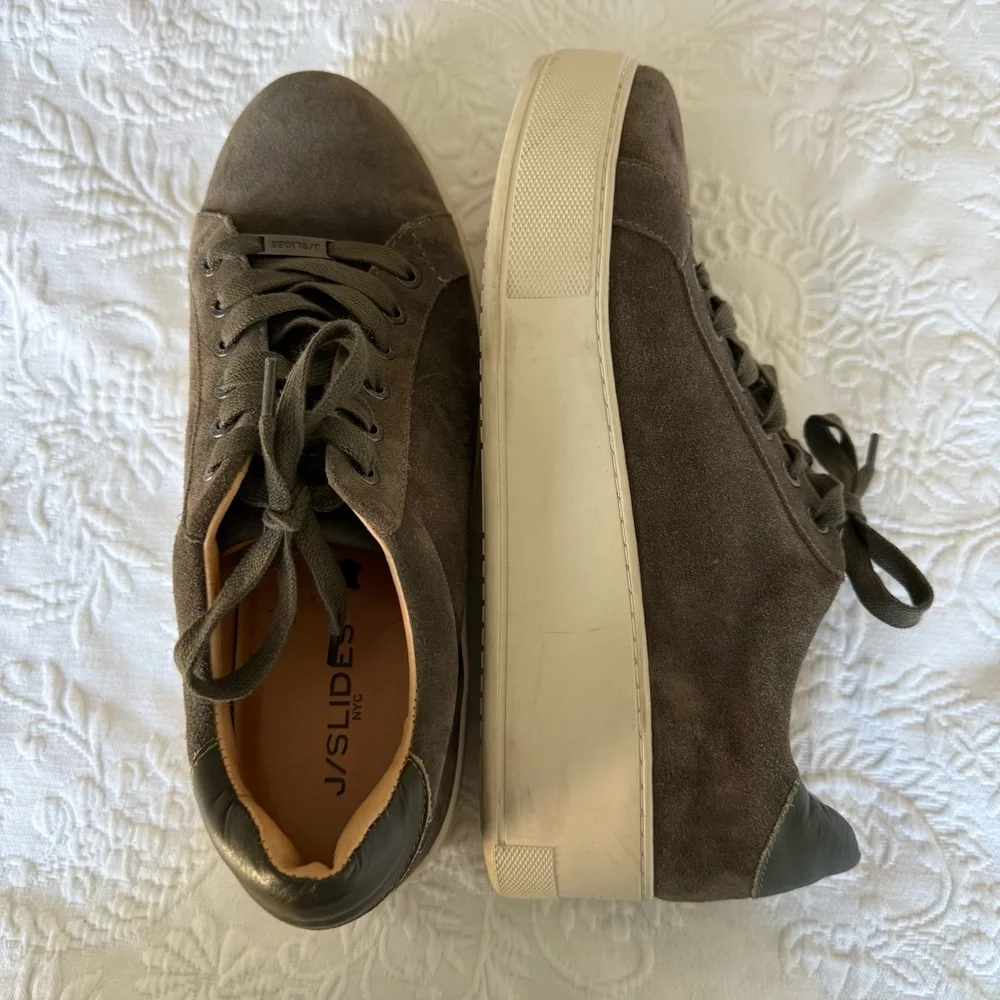 J/Slides Maya Stylish Cactus Suede Platform Sneakers Side 11